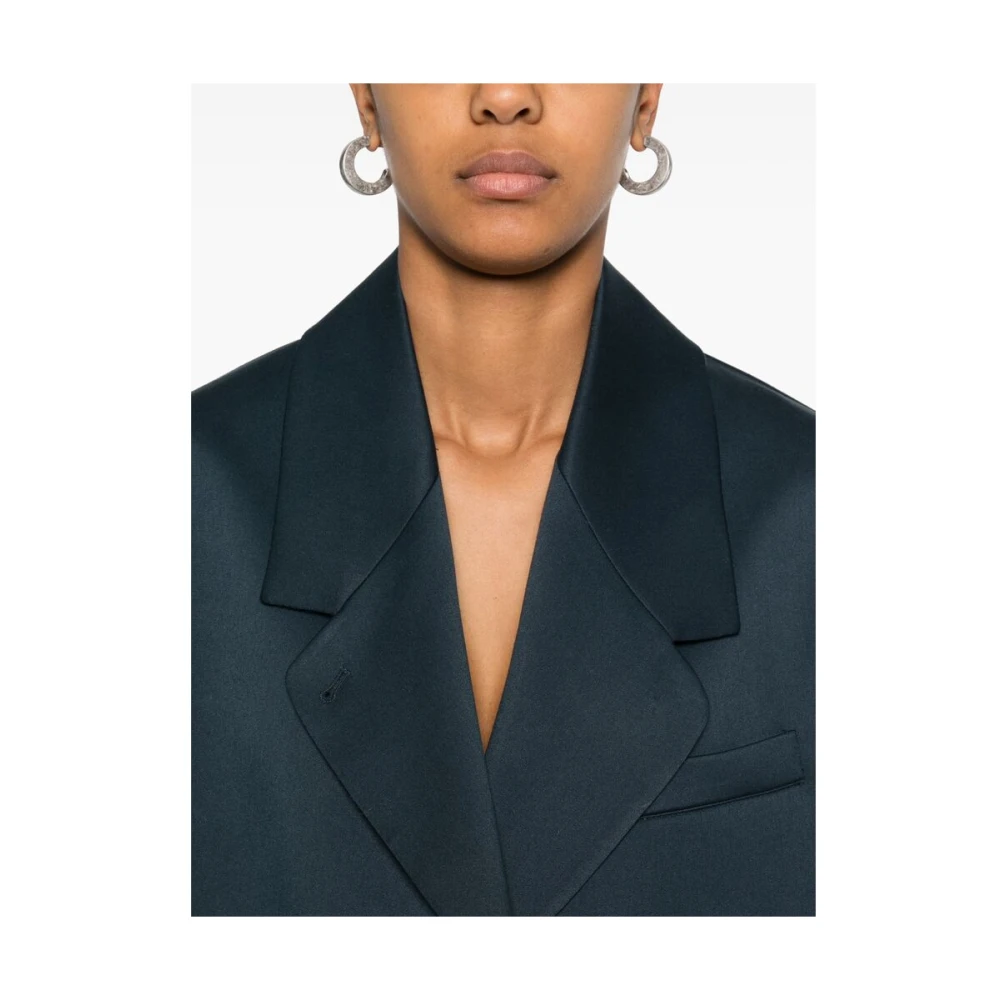 Remain Birger Christensen Navy Blue Double-Breasted Jacket Blue Dames