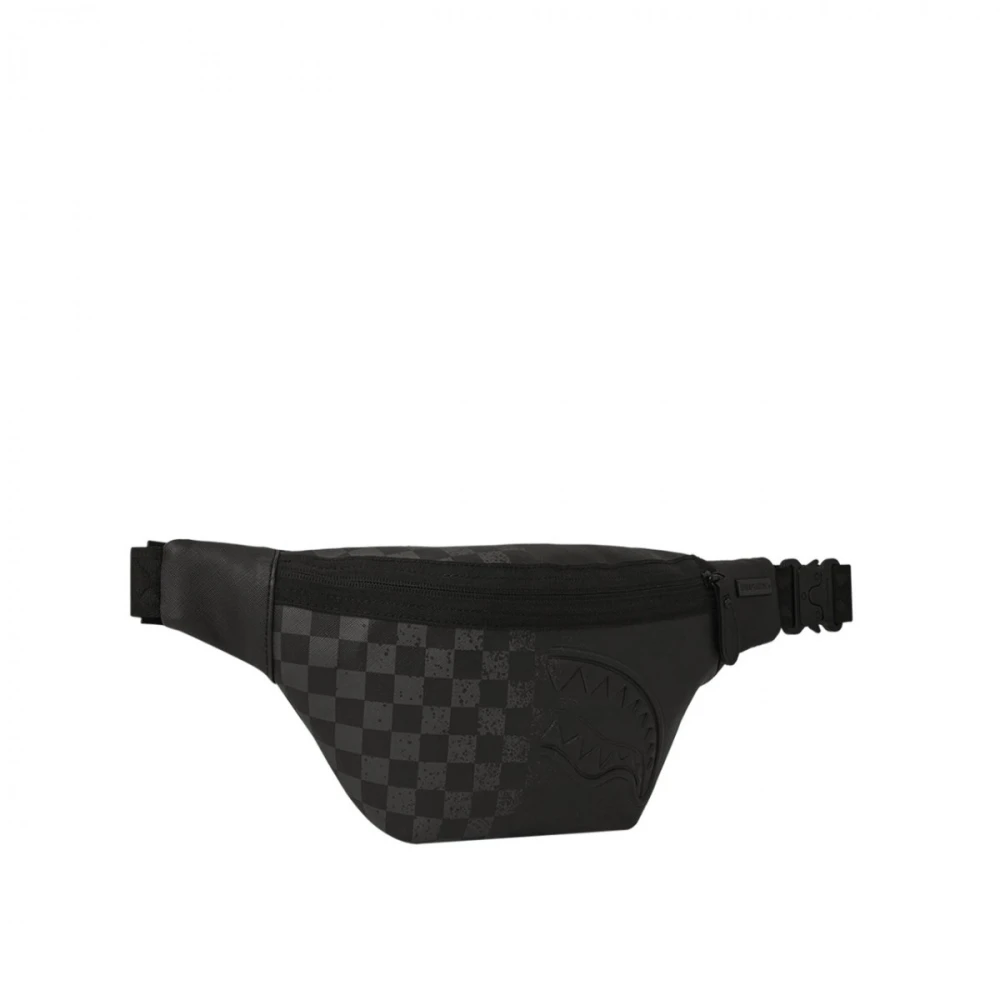 Sprayground Half Spritz Zwart Grijs Check Heuptas Black Heren