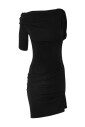 robe-mini-noire-drapee