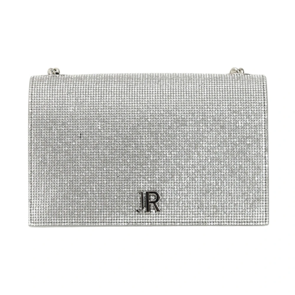 Richmond Zilveren Schoudertas met Strass Detail Gray Dames