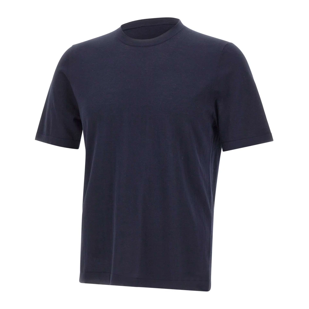 Kangra Men's Blue Knit Top - Round-Neck Knitwear - L - Knitwear