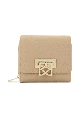 Beige plånbok med ett elegant mönster