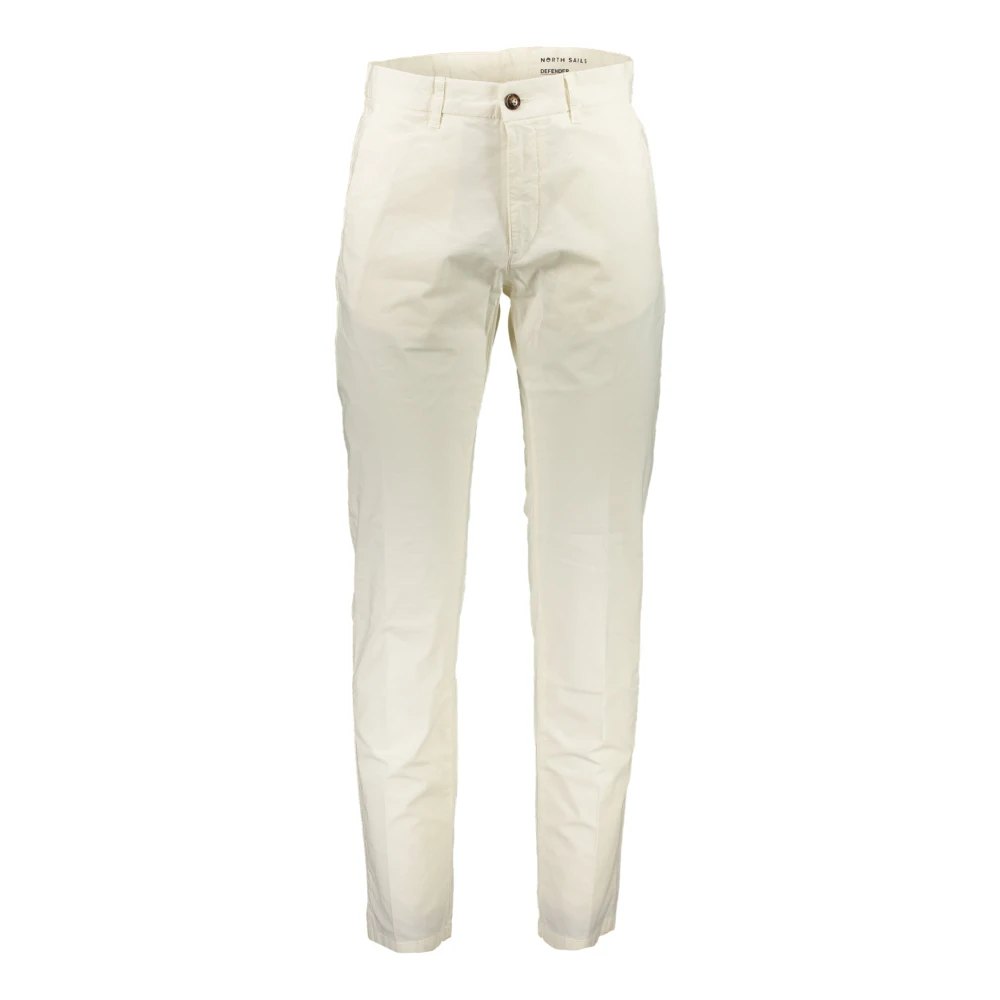 North Sails Witte Slim Fit Broek met 4 Zakken White Heren