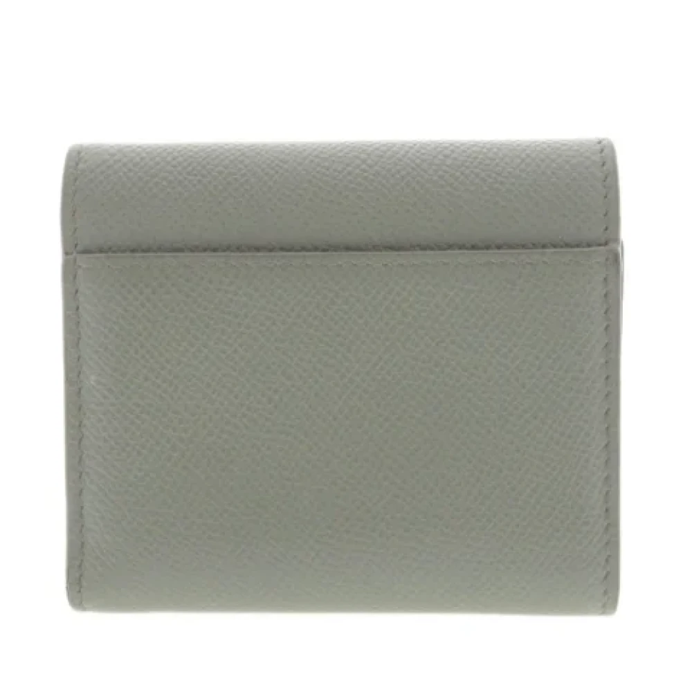 Dior Vintage Pre-owned Leather wallets Gray Dames
