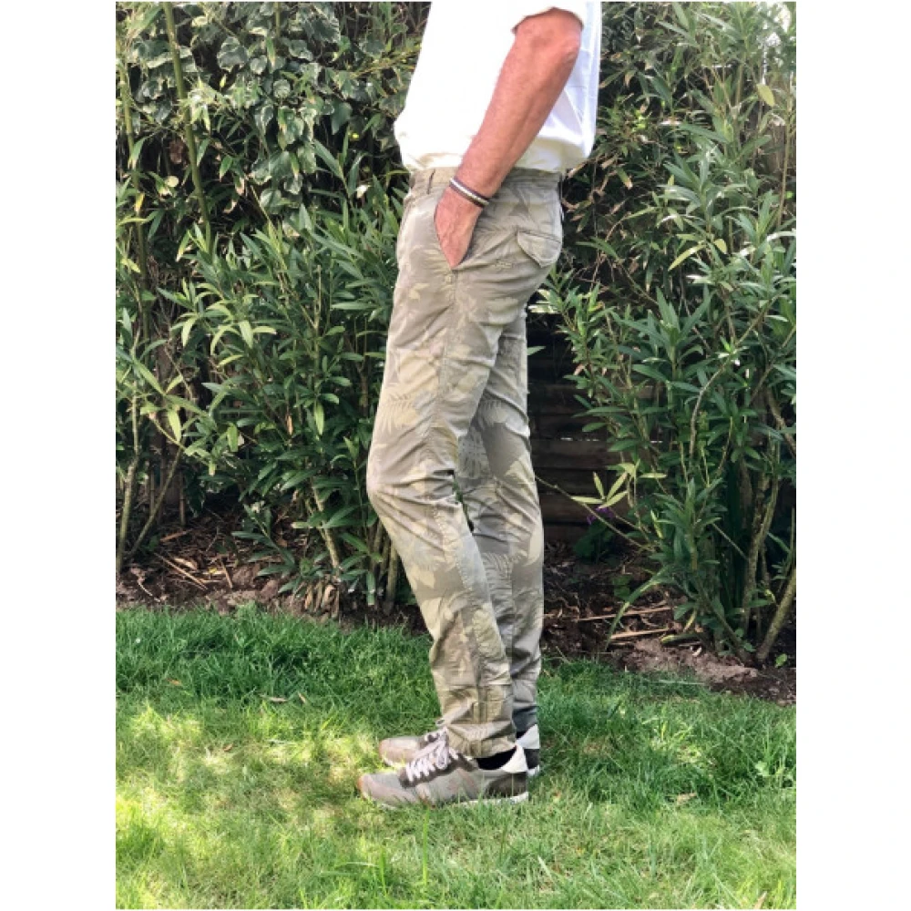 Mason's Bloemenprint Chino Broek Beige Heren