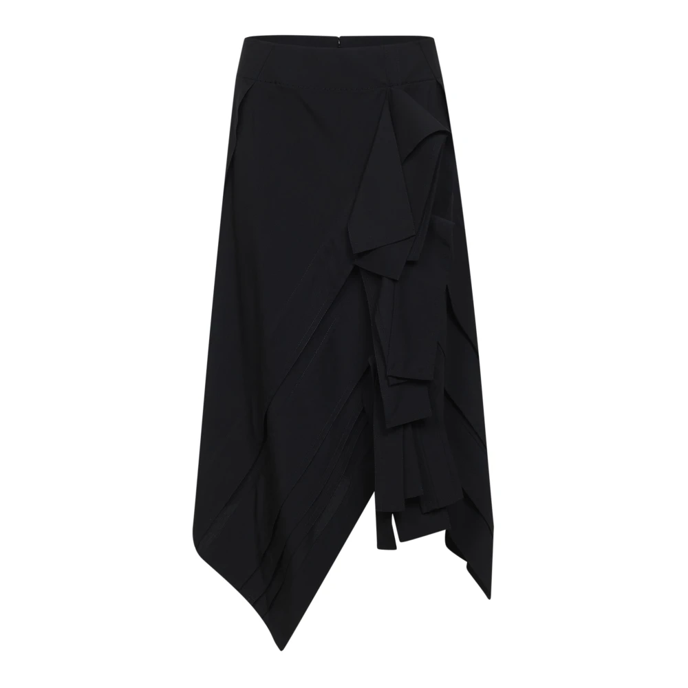 Bottega Veneta Women's Black Midi Skirts, M, Midi Skirt