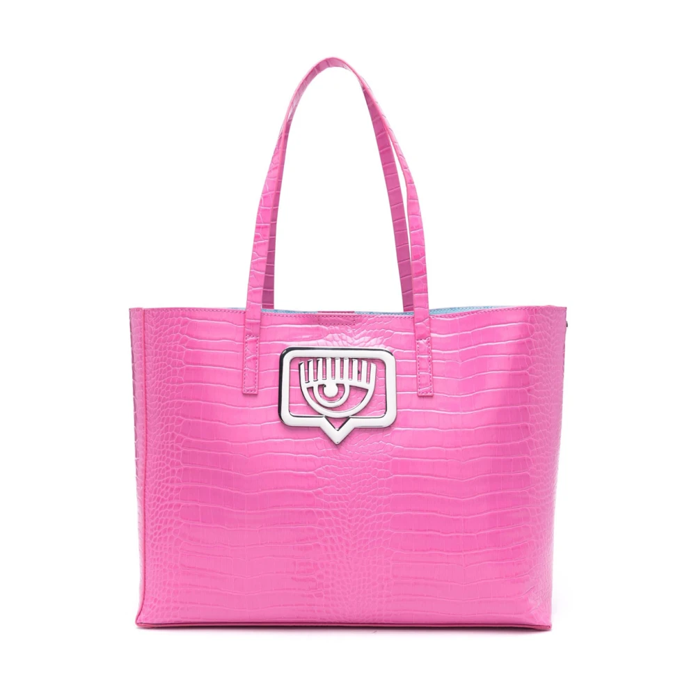 Chiara Ferragni Collection Fuchsia Synthetische Shopper Tas Pink Dames