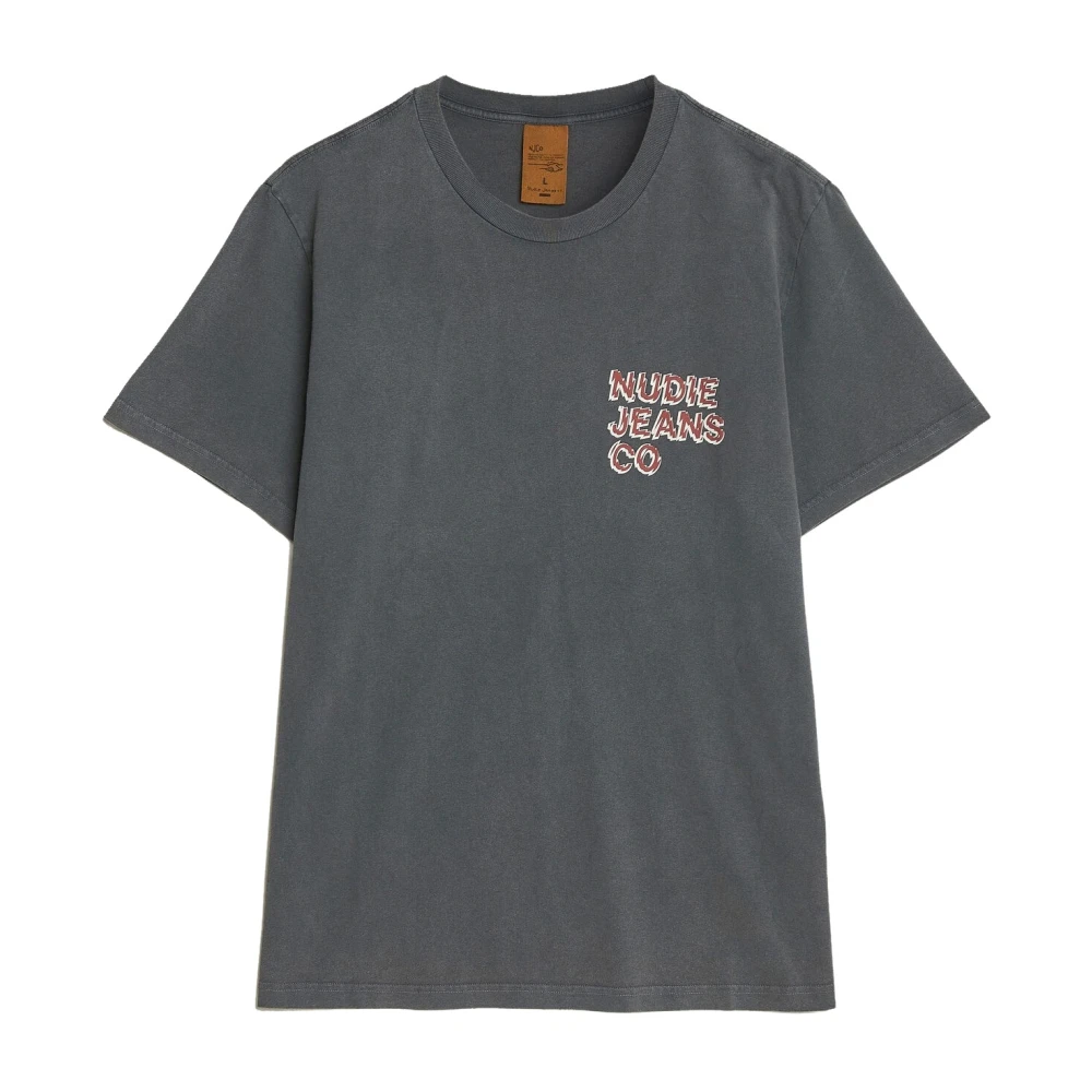 Nudie Jeans Men's Gris T-Shirt Roy Life Tracks I - Image 2