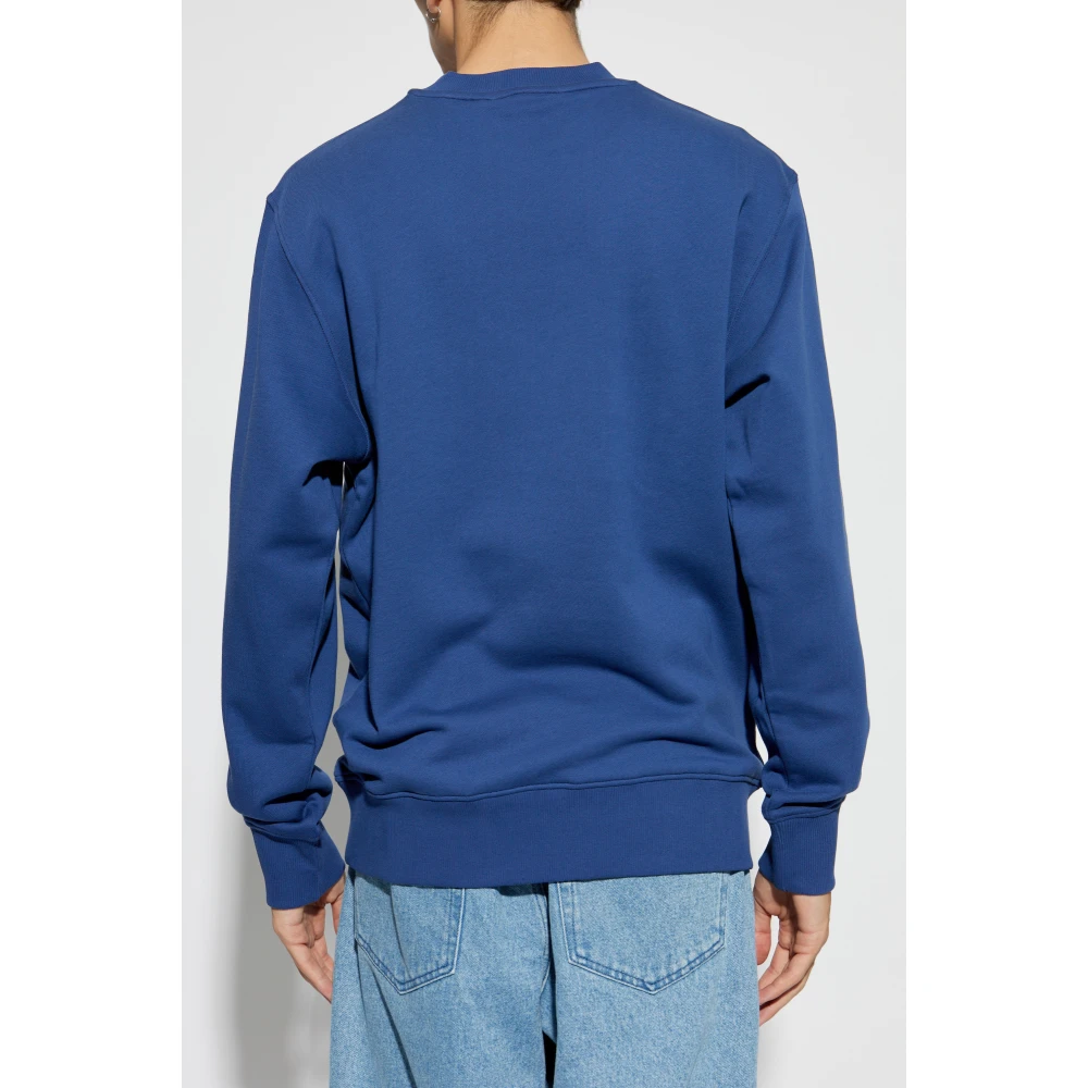 Versace Jeans Couture Sweatshirt met logo Blue Heren