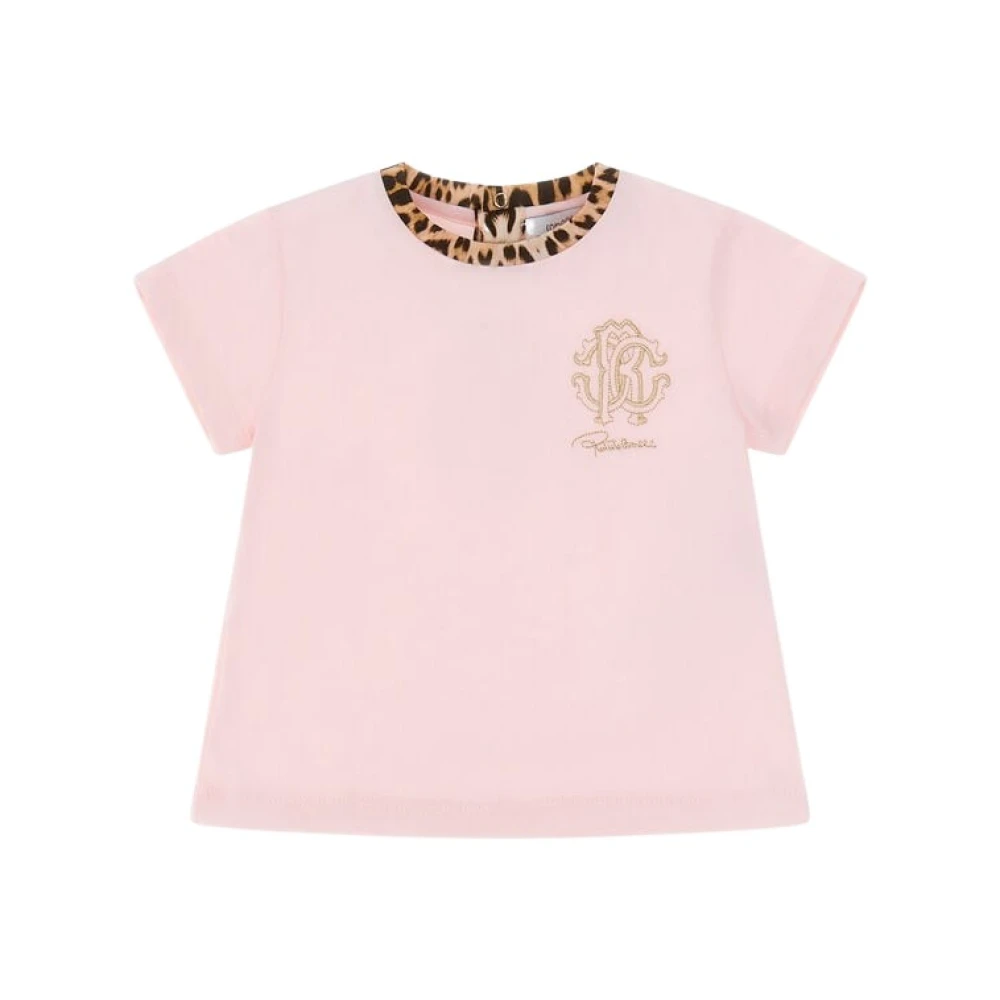 Roberto Cavalli Women's Pink Rc Logo T-Shirt