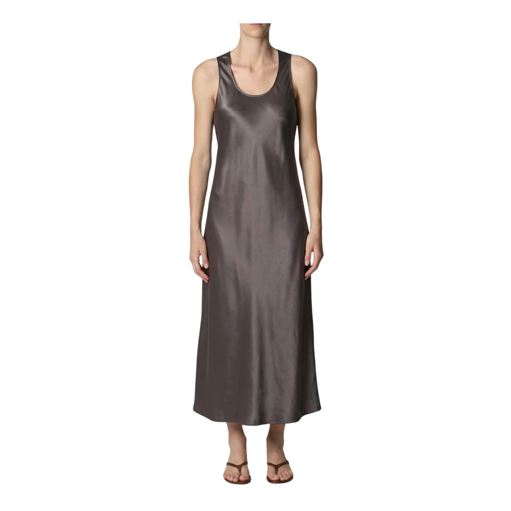 Roberto Collina Women's Brown Midi Dresses, Xs, Kleid Seide 261Fxa55032