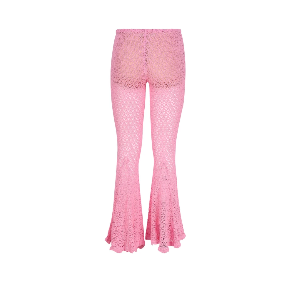 Blumarine Wide Trousers Pink Dames