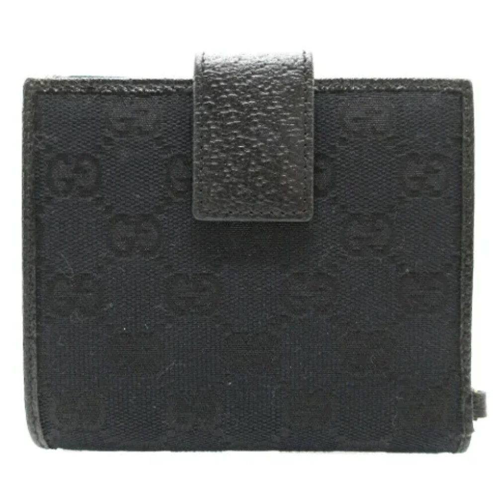Gucci Vintage Pre-owned Canvas wallets Black Dames
