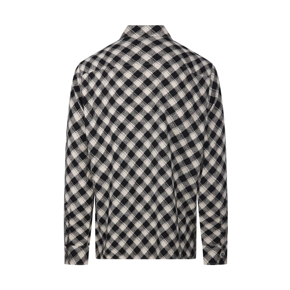Ami Paris Zwart Wit Klassiek Overhemd Black Heren