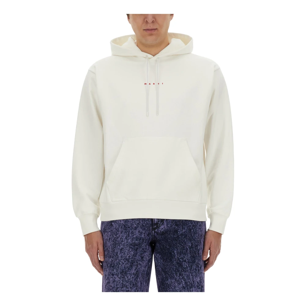 Marni Herren Weiß Sweatshirts & Hoodies, Mgröße: