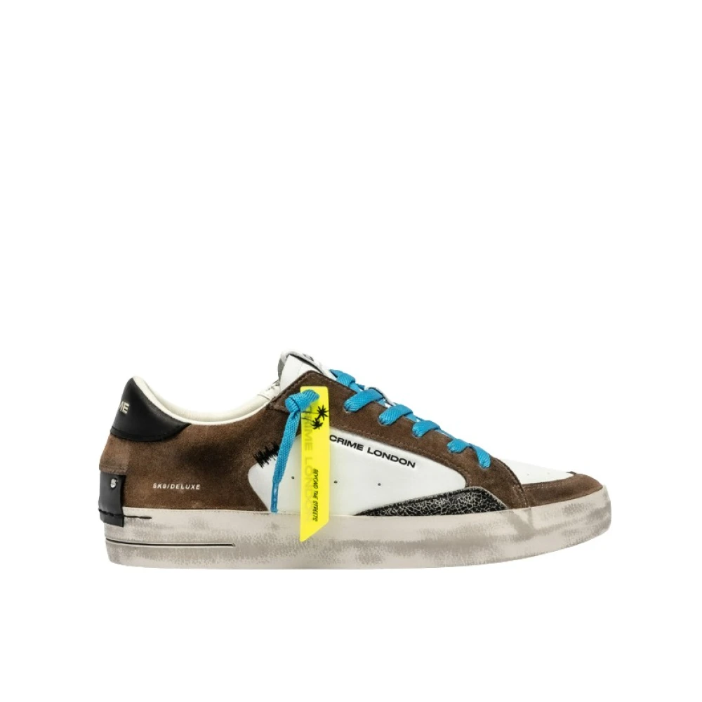 Crime London Brown Sneakers, Male, 9 Uk, Trainers Sk8 Deluxe