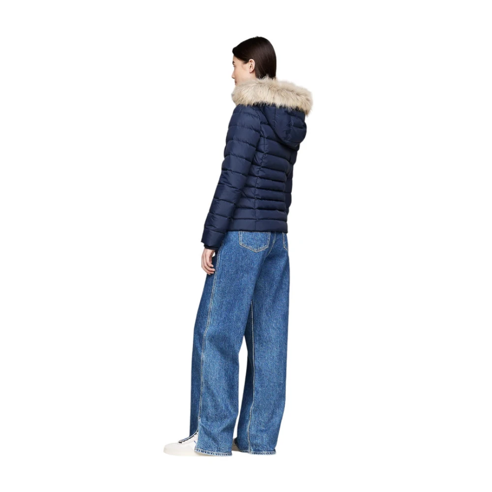 Tommy Jeans Korte Gewatteerde Jas Blue Dames