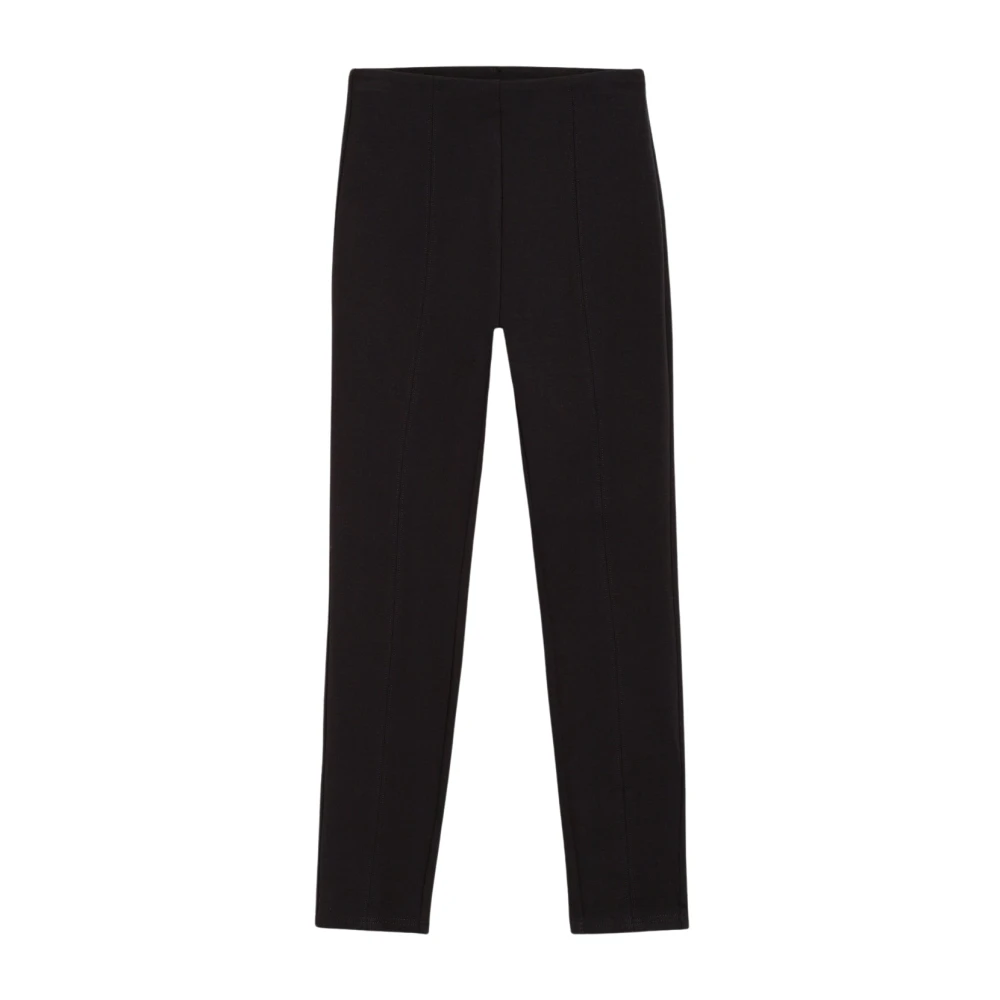 IVY OAK Zwarte Gebreide Leggings met Ritssluiting Black Dames