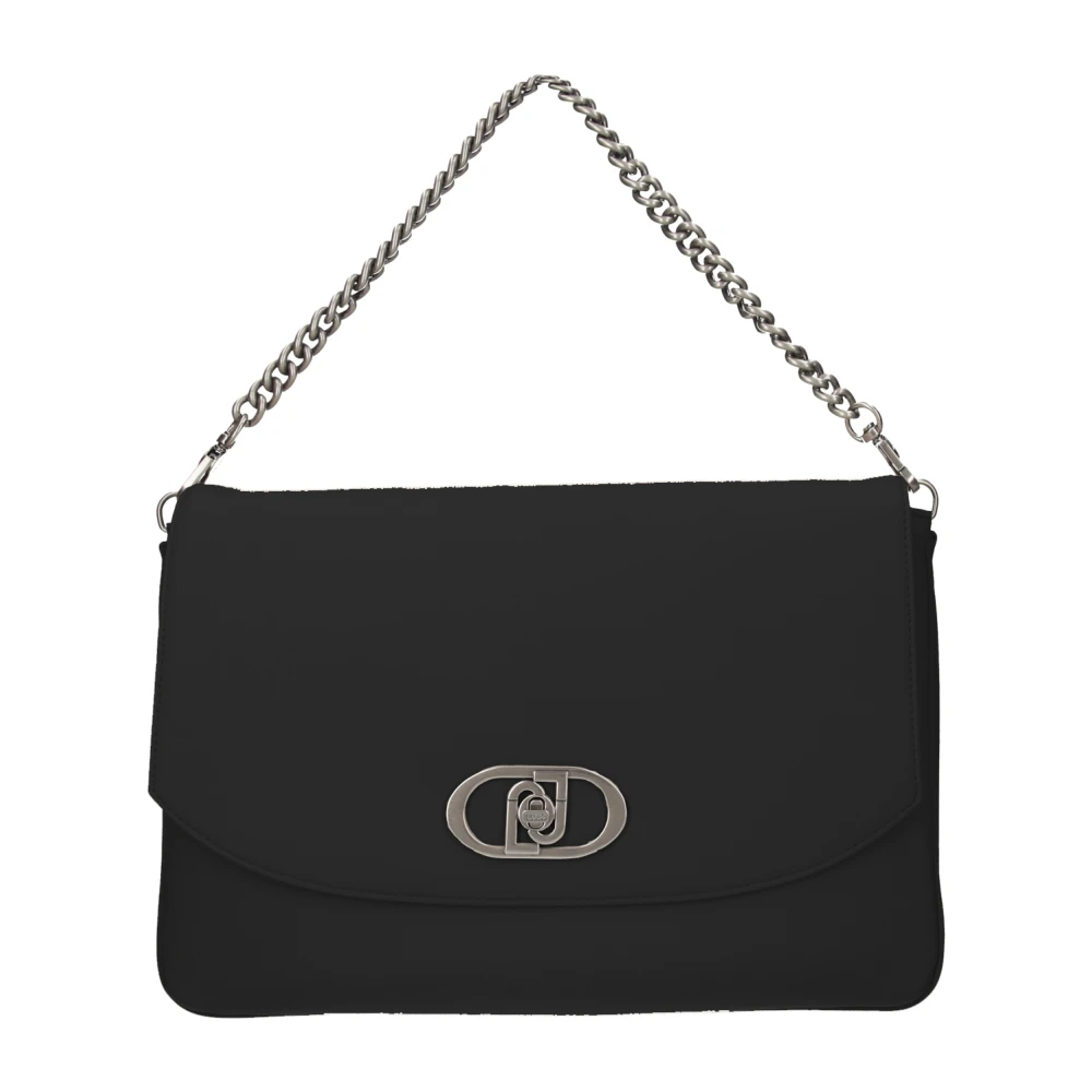 Liu Jo Zwarte Coated Finish Schoudertas Black Dames