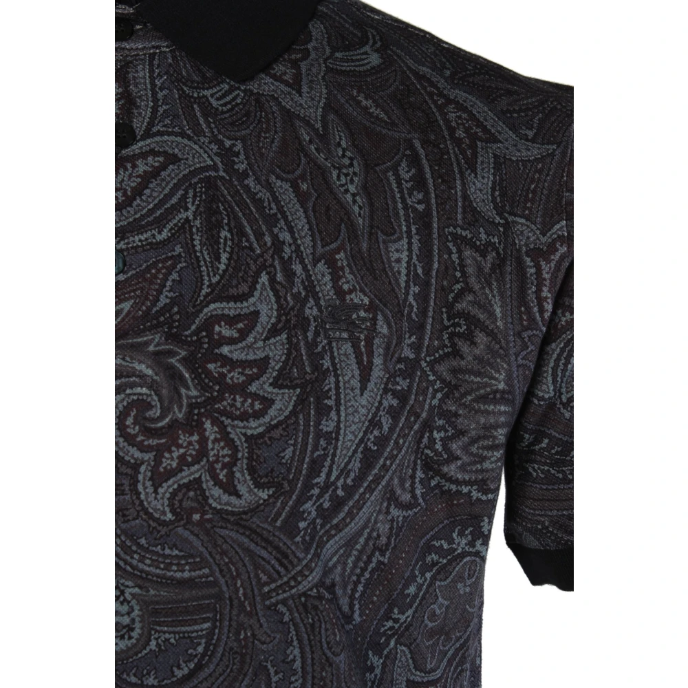 ETRO Blauw Polo Shirt voor Heren Blue Heren