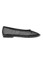 studded-trim-mesh-ballet-flats