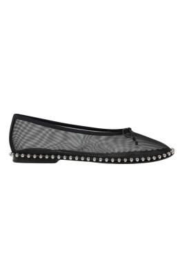 studded-trim-mesh-ballet-flats