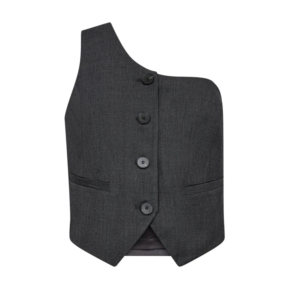 Co'Couture Stijlvolle Gilet Gray Dames