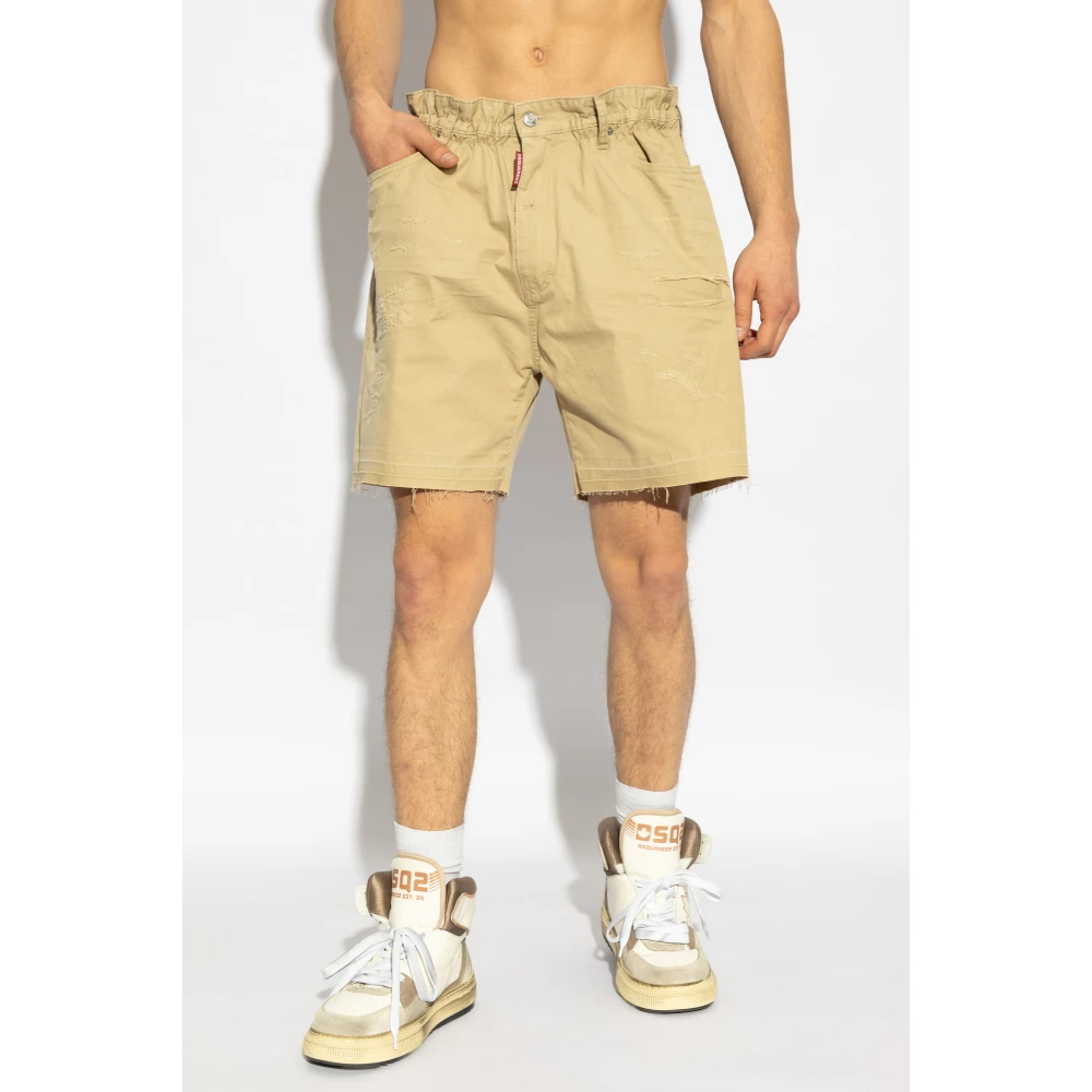 Dsquared2 Logo shorts Beige Heren