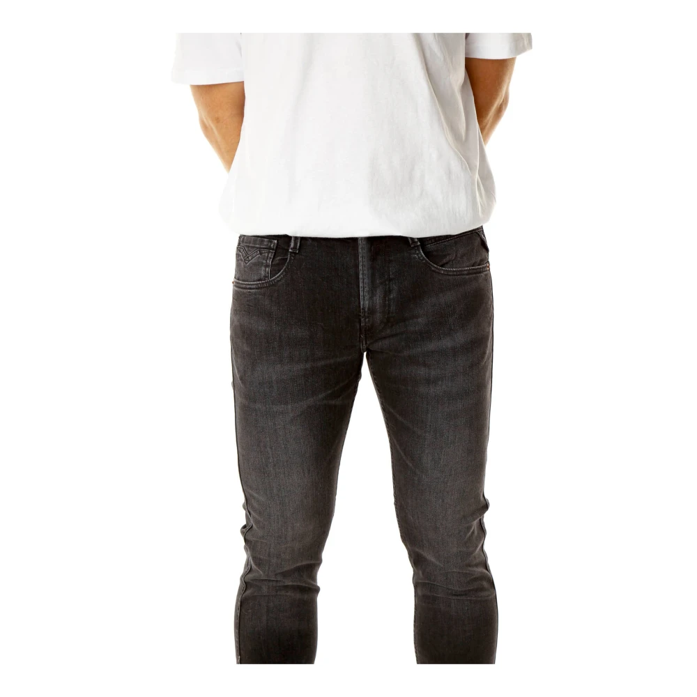 Replay Slim Fit Mid Waist Jeans Gray Heren