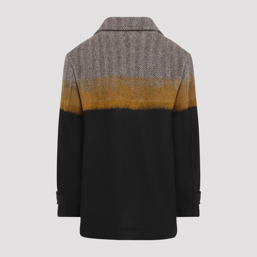 Dries Van Noten Luxe Bruine Wollen Jas Brown Heren