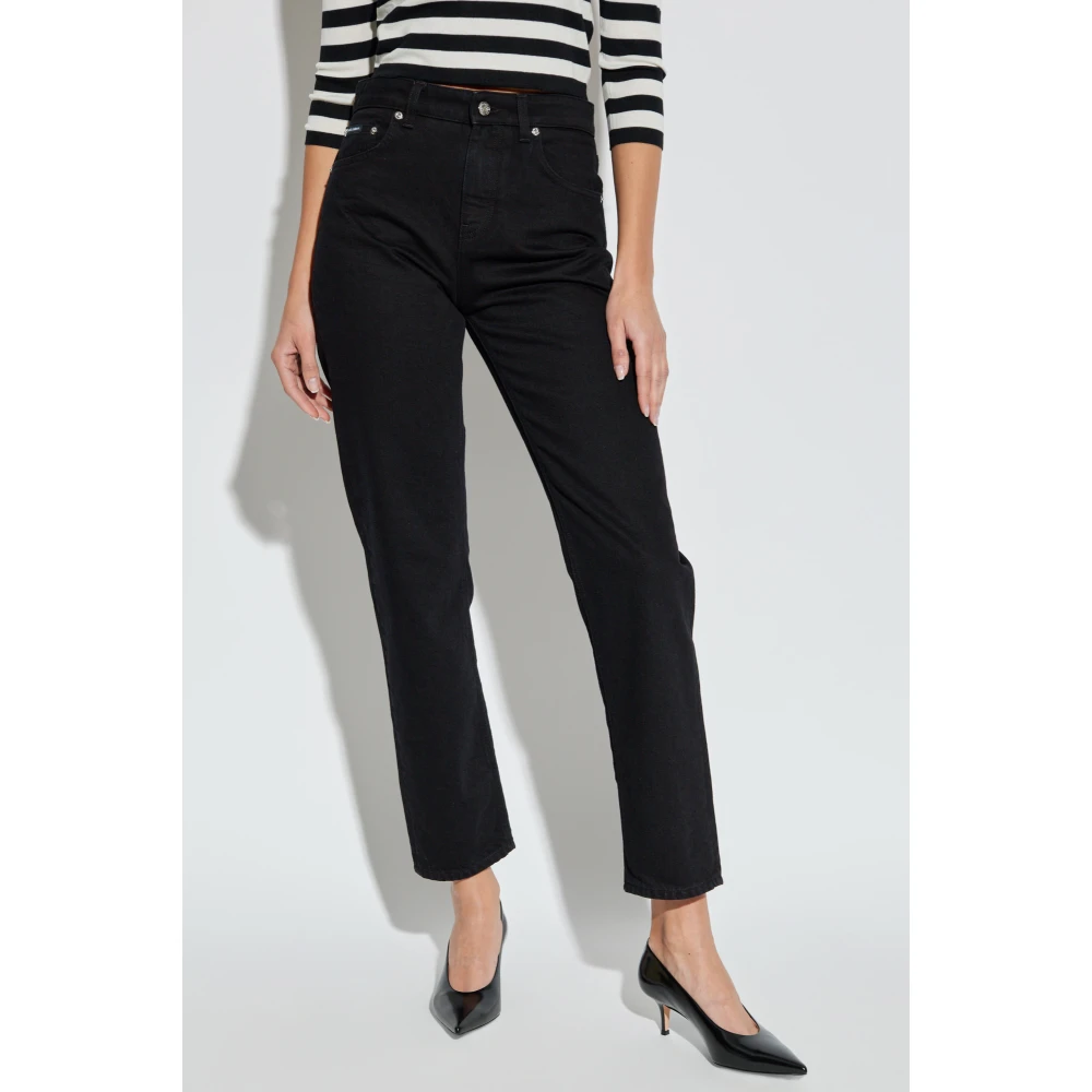 Dolce & Gabbana Jeans met logo Black Dames