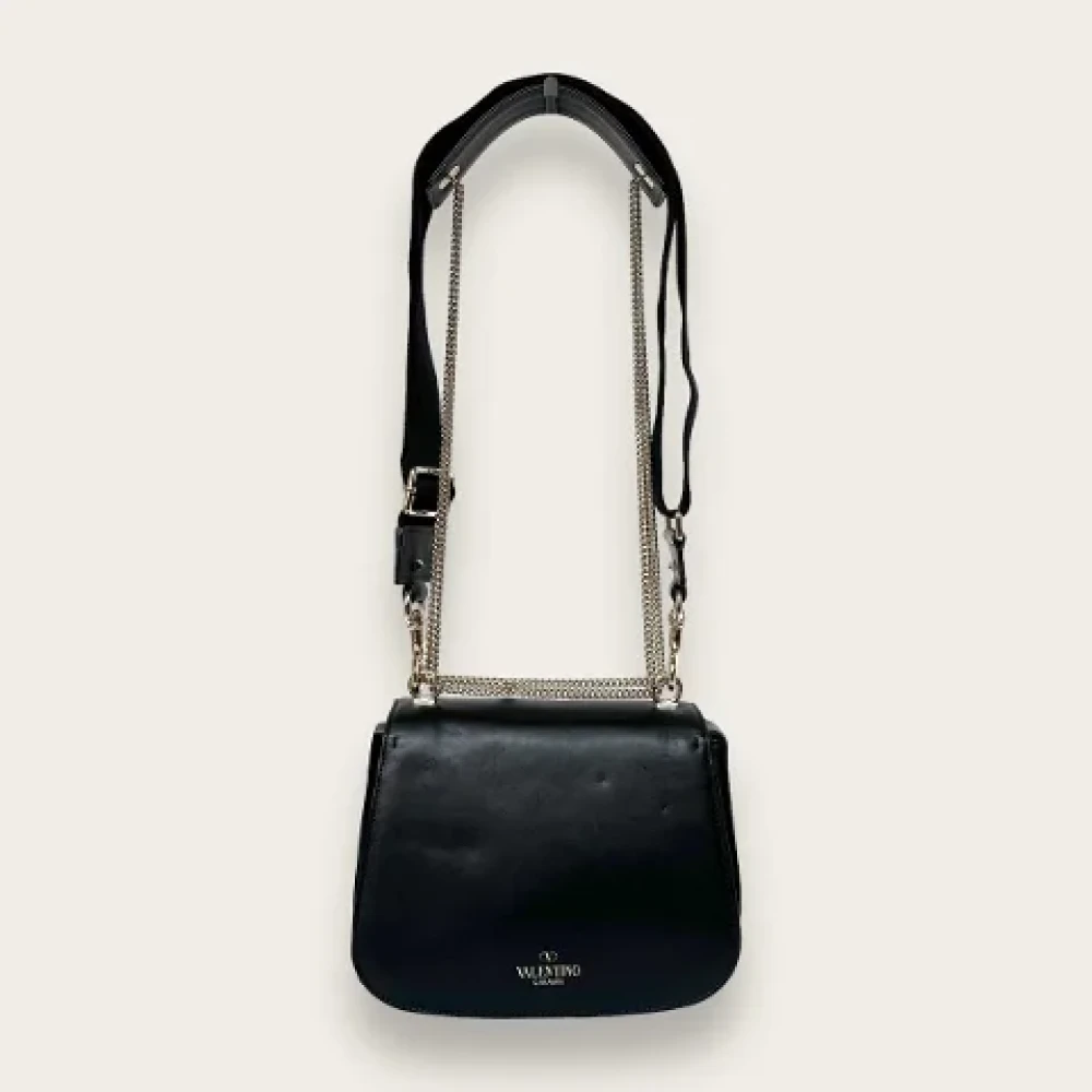Valentino Vintage Pre-owned Leather shoulder-bags Black Dames