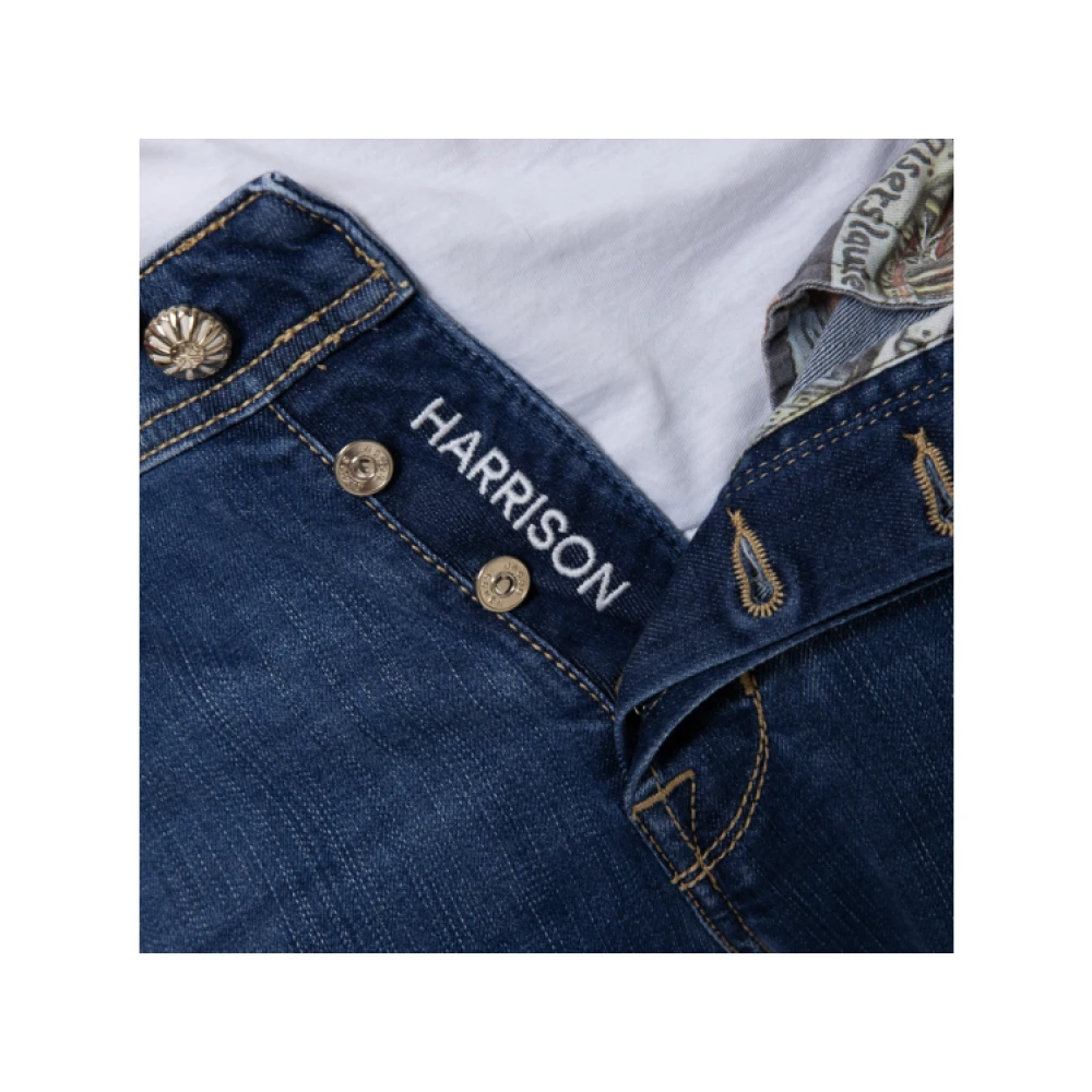 Jacob Cohën Donkerblauwe Gewassen Straight Cut Jeans Blue Heren