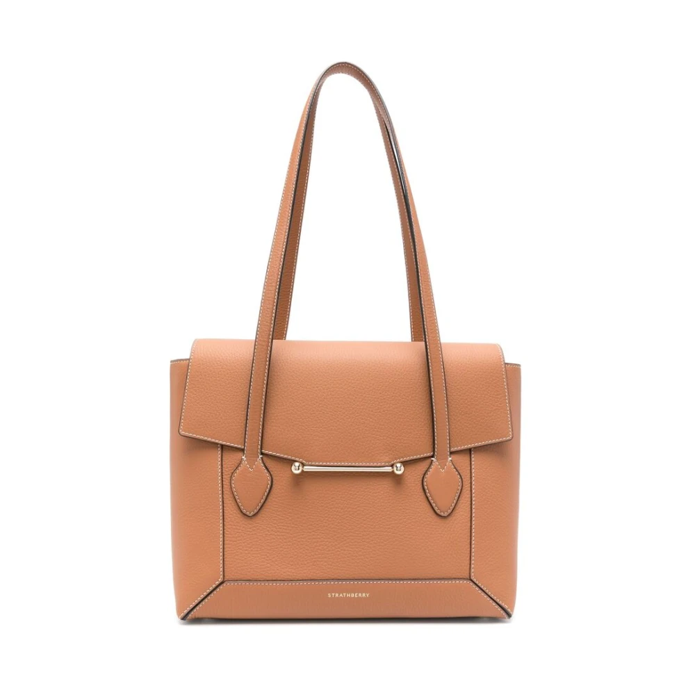 Strathberry Cognac Bruine Overslagtas Brown Dames