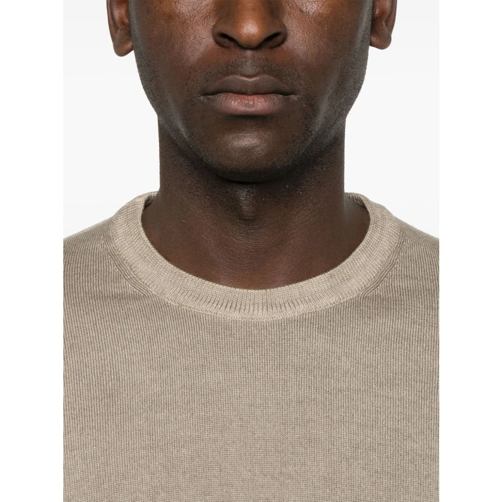 Woolrich Beige Gewassen Crewneck Sweater Beige Heren