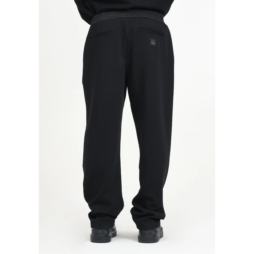 Armani Exchange Zwarte Casual Broek Regular Fit Black Heren
