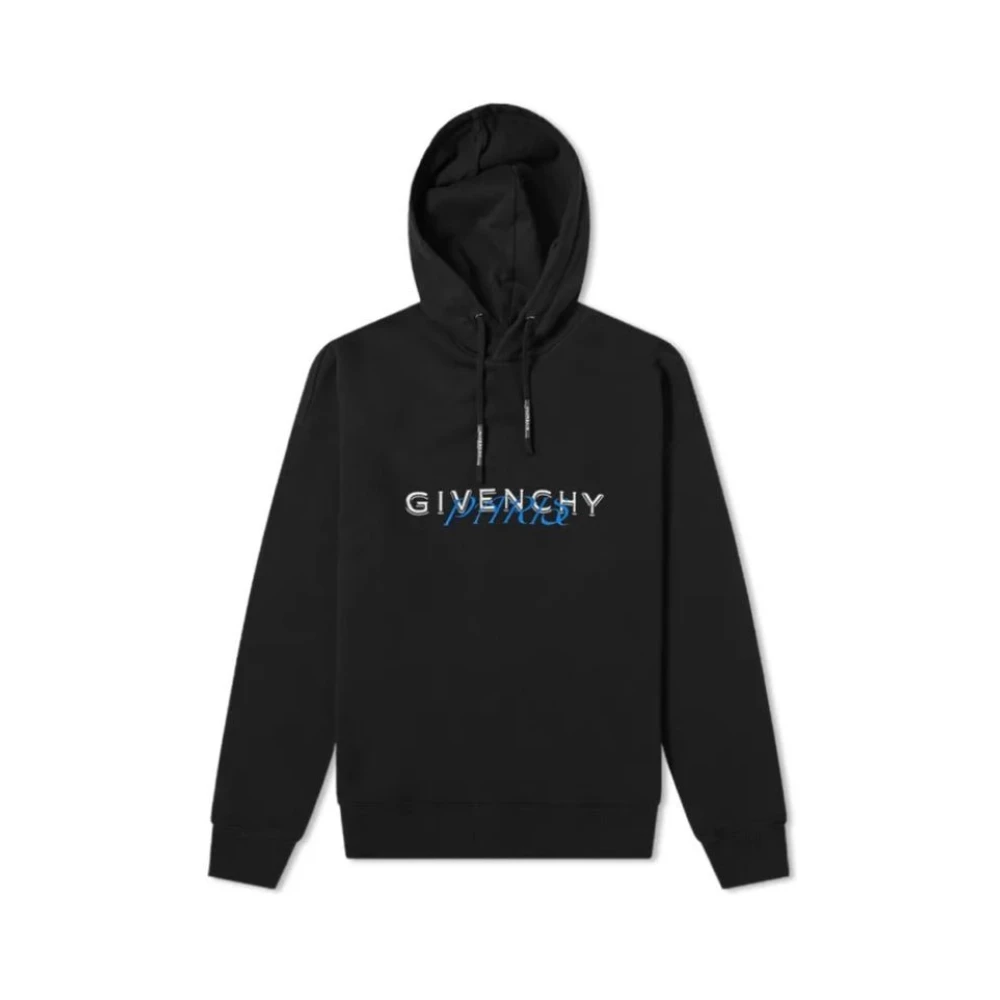 Givenchy Logo Print Oversize Hoodie Black Heren