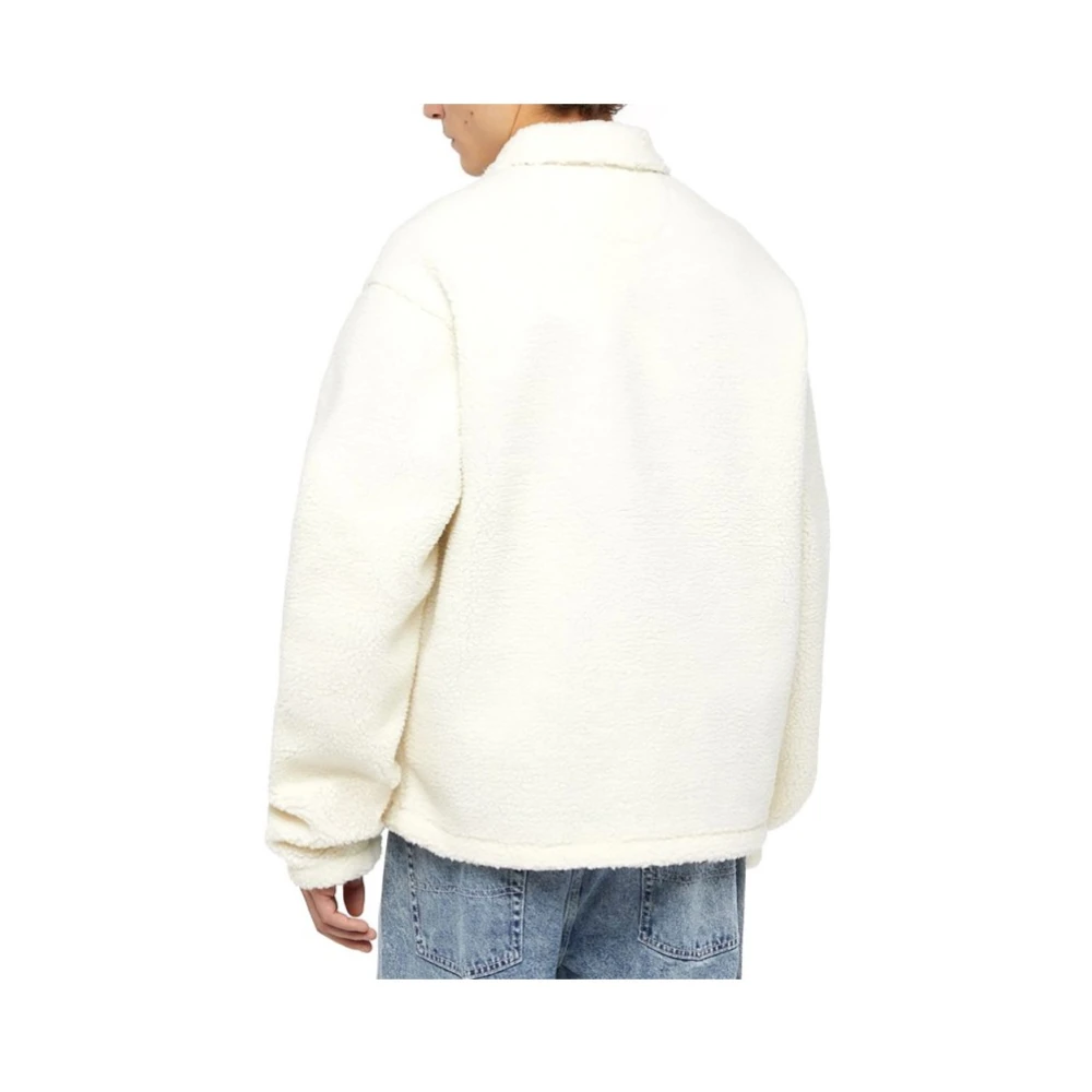 Dickies Witte Fleece Jas met Ritszakken White Heren