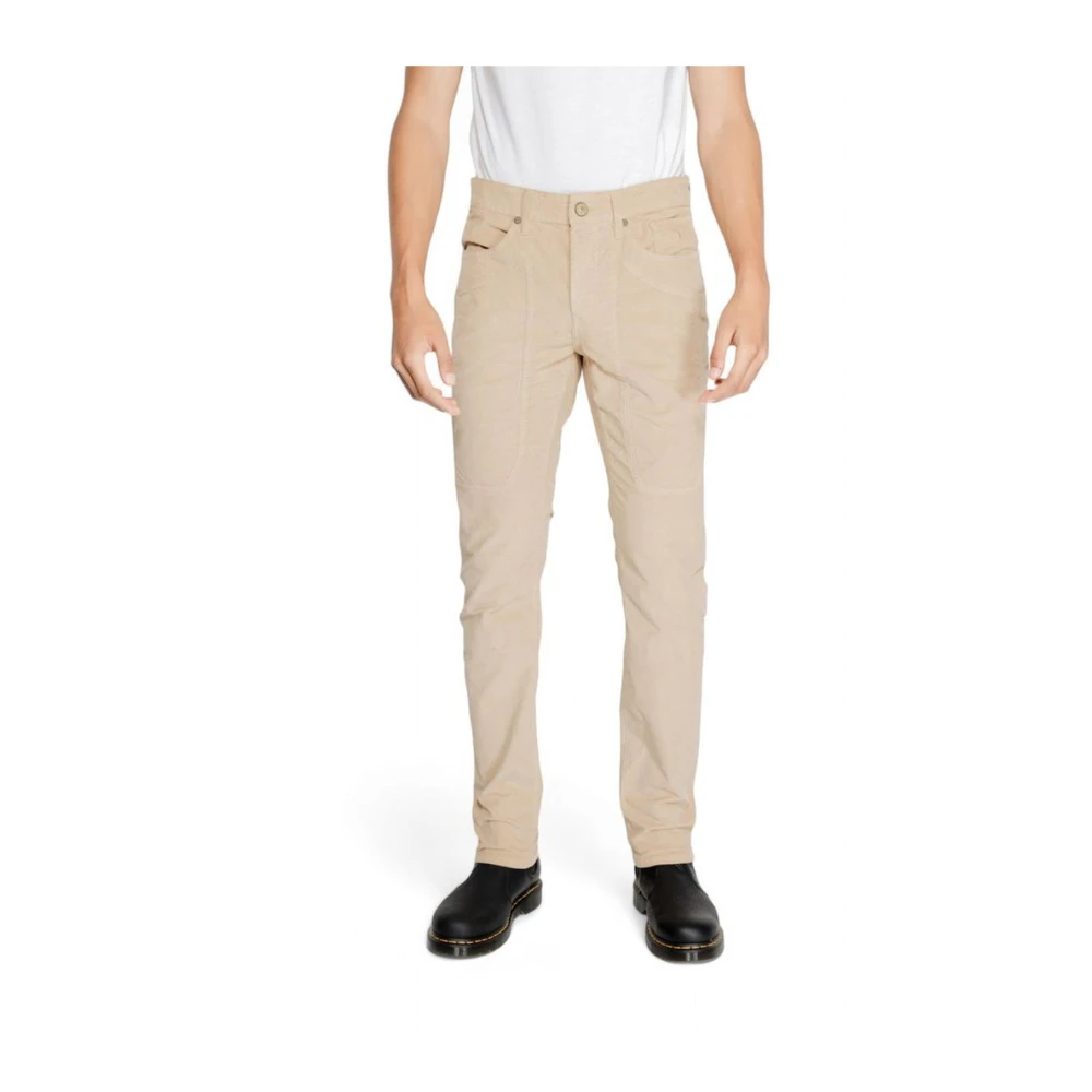Jeckerson Stretch Katoenmix Herenbroeken Collectie Beige Heren