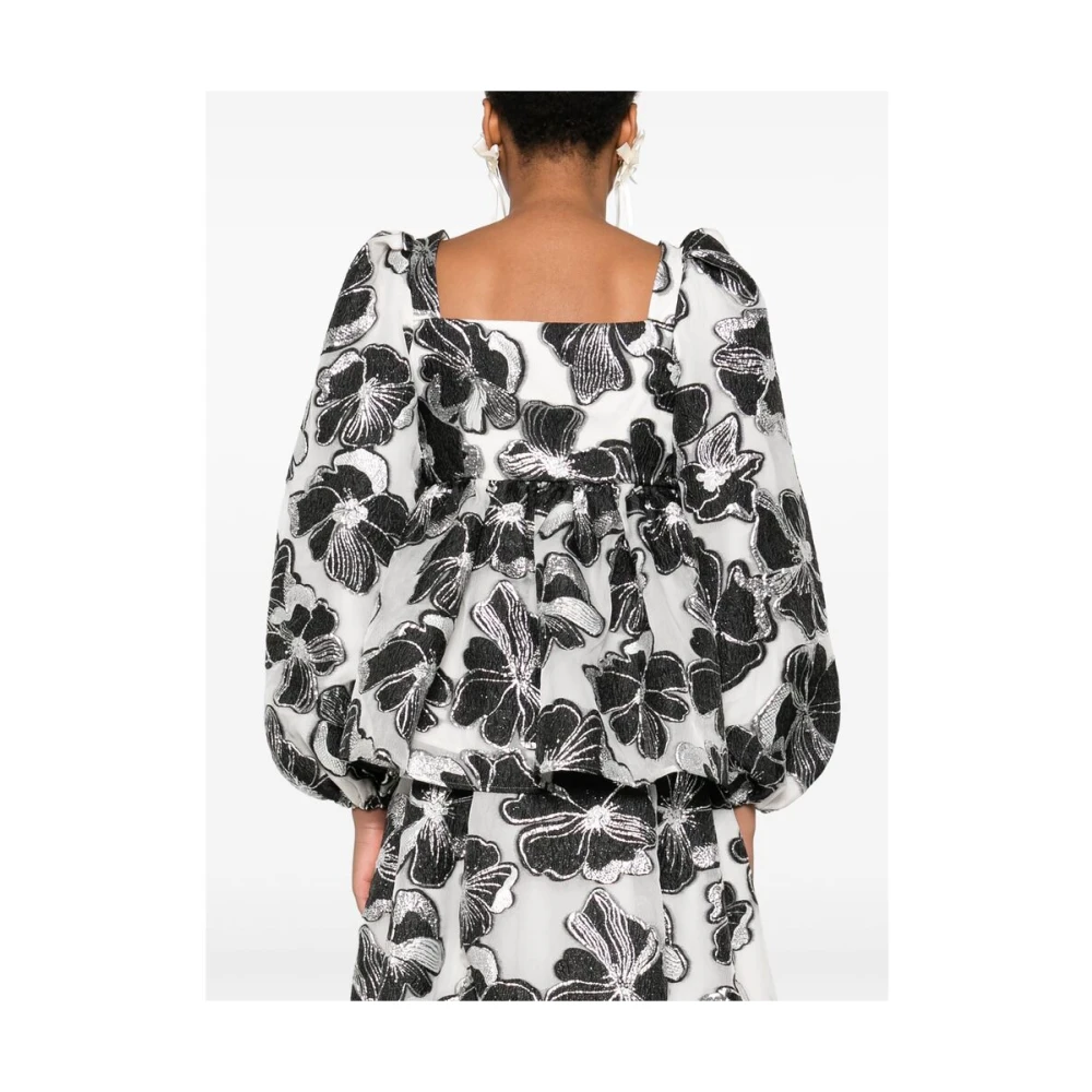 Stine Goya Witte Sweater met Elastische Manchetten Multicolor Dames