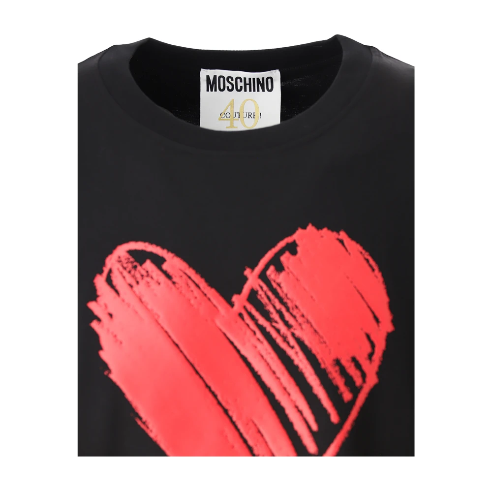 Moschino 40 Jaar Liefde T-shirt Black Heren