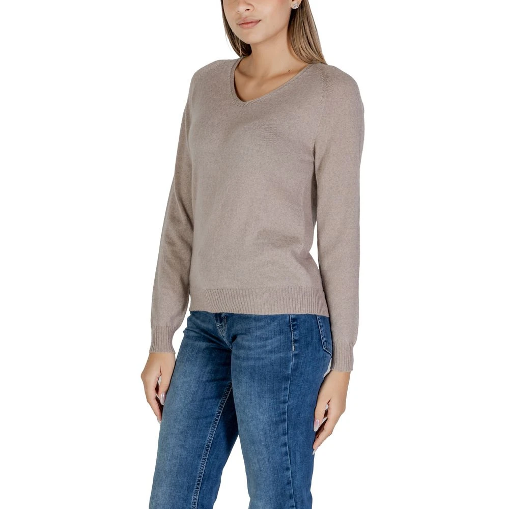 Sandro Ferrone Grijze Merino Gebreide Trui & T-Shirt Gray Dames