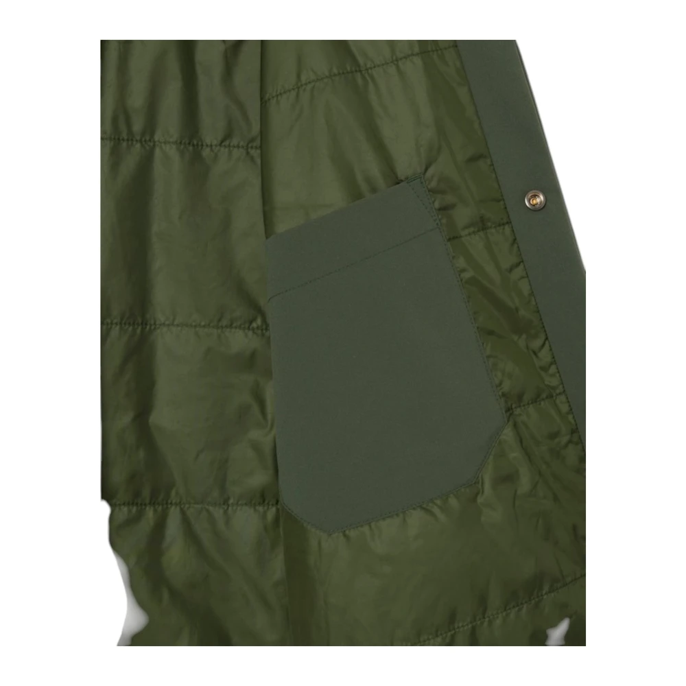 Lacoste Gewatteerd Waterafstotend Overshirt Groen Green Heren