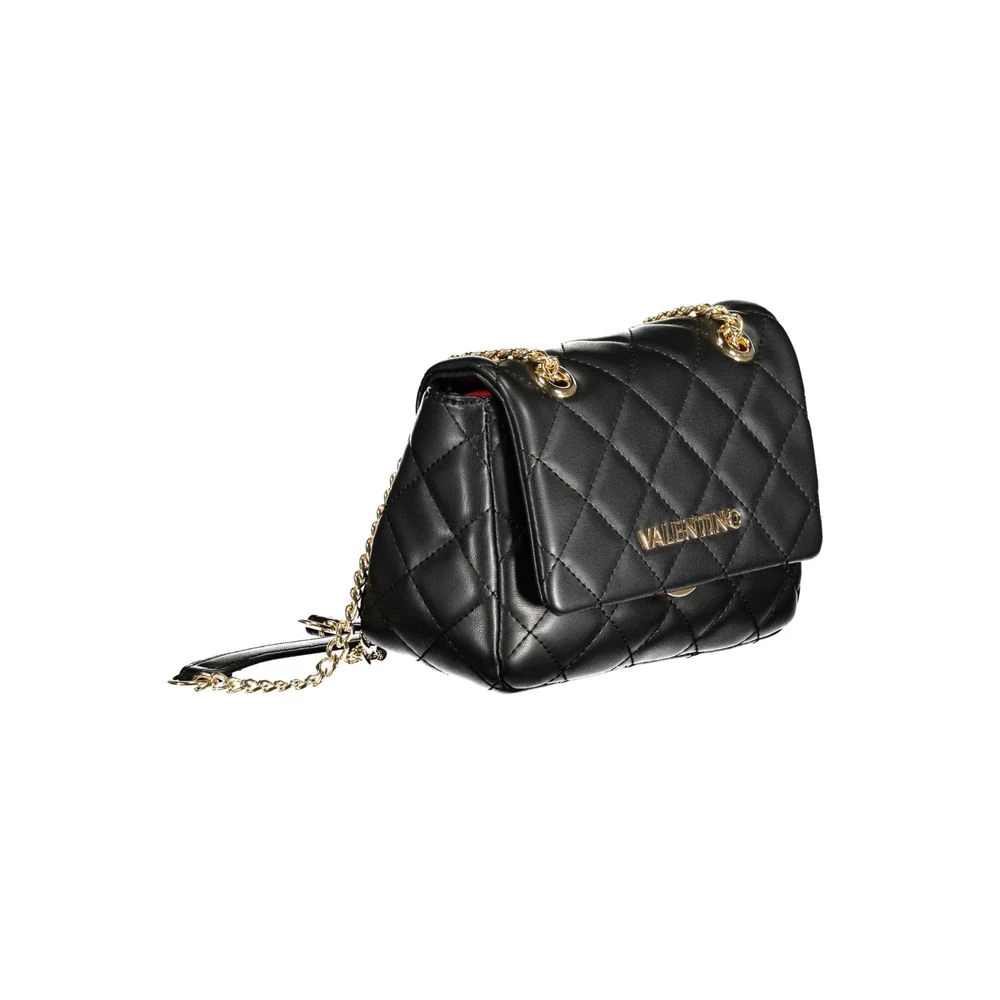 Valentino by Mario Valentino Zwarte Polyethyleen Ketting Schoudertas Black Dames