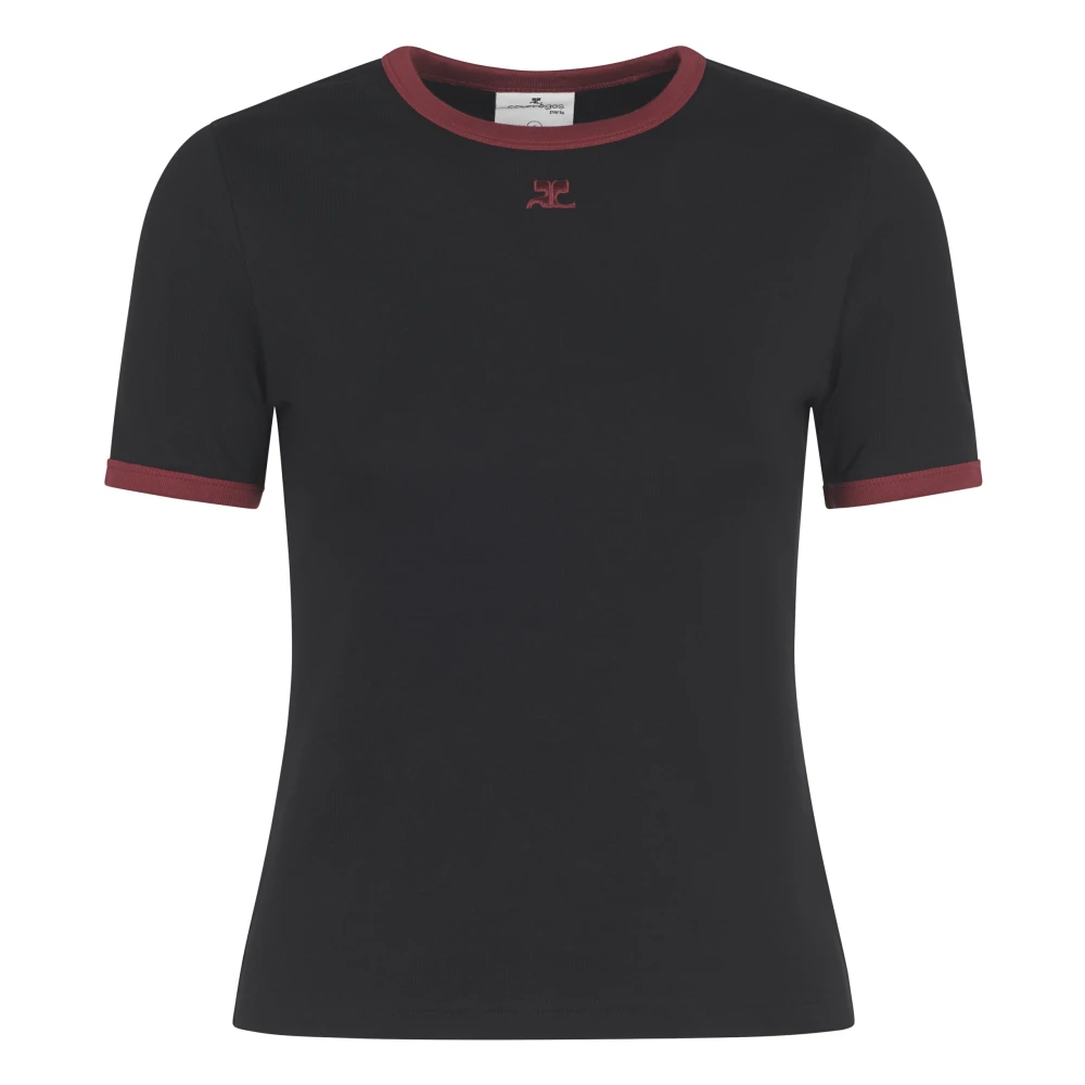 Courrèges Stijlvolle T-shirts en Polos Collectie Black Dames