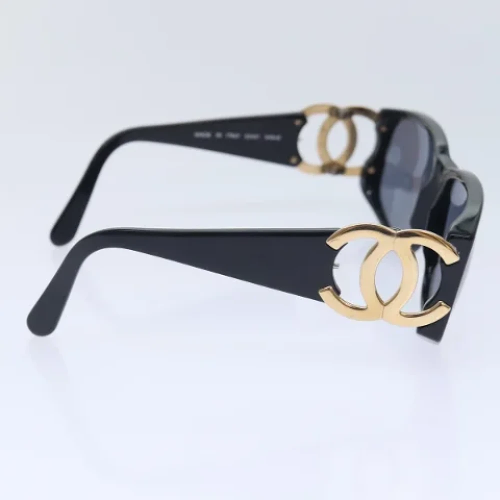 Chanel Vintage Pre-owned Plastic sunglasses Black Dames