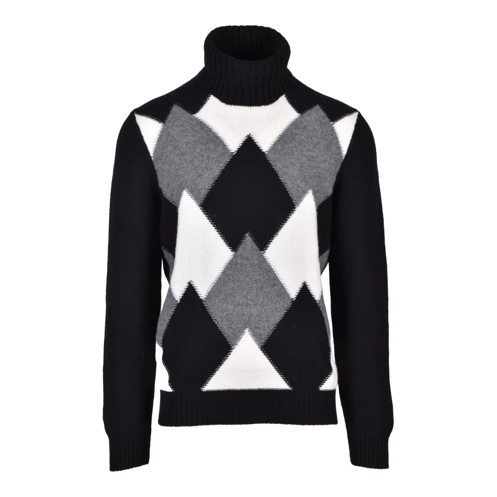 Gran Sasso Zuivere Wollen Trui Black Heren