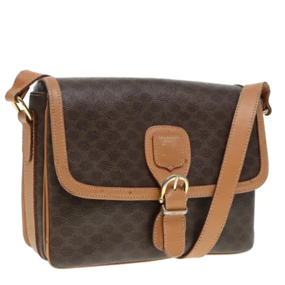 Celine Vintage Pre-owned Canvas shoulder-bags Brown Dames
