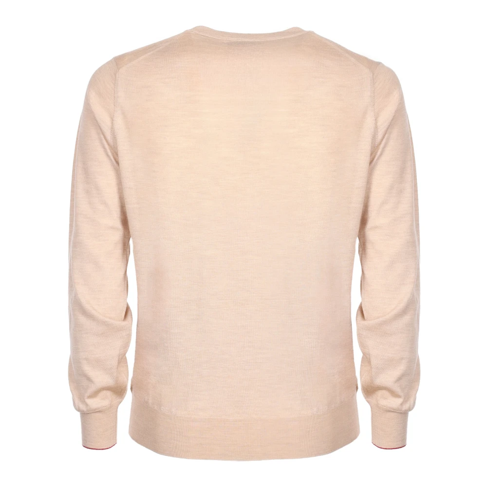 BRUNELLO CUCINELLI Beige Cashmere Silk Sweater Beige Heren