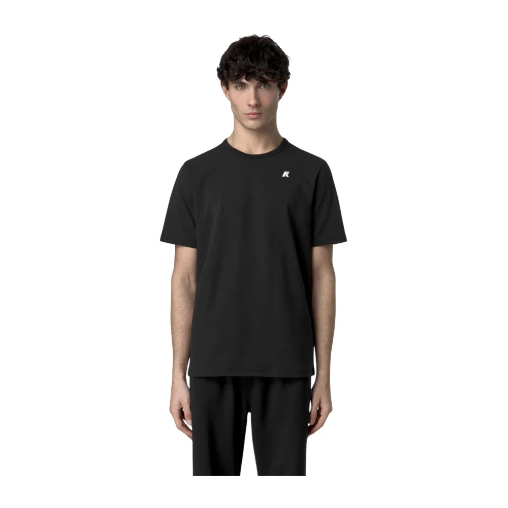 K-Way Men's Black T-Shirts, S, Adame Light Stretch Jersey